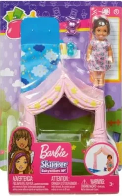 Barbie Skipper Babysitter, Schlafenszeit-Spielset Mit Puppe, Zelt & Schlafsack -Puppenwelt Verkauf 11082446 06