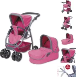 KNORRTOYS.COM Kombi-Puppenwagen Coco - Berry