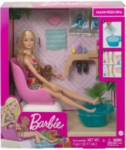 Barbie Mani-Pedi Puppe (blond) Spielset, Anziehpuppe, Nagelstudio Mit Zubehör -Puppenwelt Verkauf 15862588 06