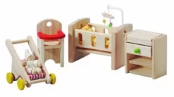 PLANTOYS Puppenhaus Schlafzimmer Baby Puppenhauszubehör