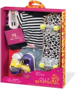 Our Generation Outfit Mit Skateboard Für 46cm Puppen -Puppenwelt Verkauf 16188635 03