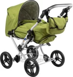 Zekiwa Puppenwagen Kombi-Puppenwagen Zeki Premium, Leinen, Mint
