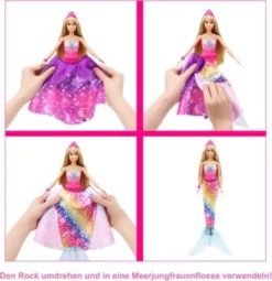 Barbie Dreamtopia 2-in-1 Prinzessin & Meerjungfrau Puppe, Anziehpuppe -Puppenwelt Verkauf 18515239 06
