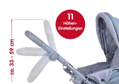 KNORRTOYS.COM Puppenbuggy Liba - Flying Hearts Blue Pink 6 KNORRTOYS.COM Puppenbuggy Liba - Flying Hearts Blue Pink – Bild 6