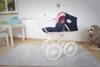 KNORRTOYS.COM Puppenwagen Classic Pram - Navy Blue/rose/princess 3 KNORRTOYS.COM Puppenwagen Classic Pram - Navy Blue/rose/princess – Bild 3