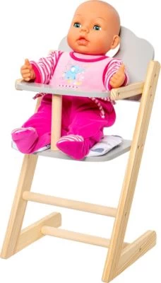 MyToys ORIGINALS Holz Puppenhochstuhl, Grau 3 MyToys ORIGINALS Holz Puppenhochstuhl, Grau – Bild 3