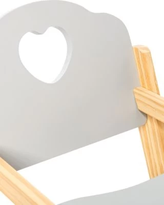 MyToys ORIGINALS Holz Puppenhochstuhl, Grau 5 MyToys ORIGINALS Holz Puppenhochstuhl, Grau – Bild 5