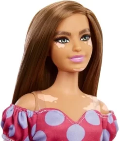 Barbie Fashionistas Puppe (Vitiligo) Im Schulterfreien Polka Dot Kleid -Puppenwelt Verkauf 20410681 04