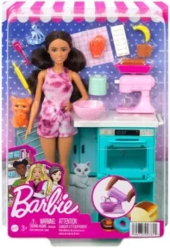 Barbie-Puppe Und Küchen-Spielset Mit Haustier Und Zubehör, Geschenk Für Kinder Von 3 Bis 7 Jahren -Puppenwelt Verkauf 23157692 06