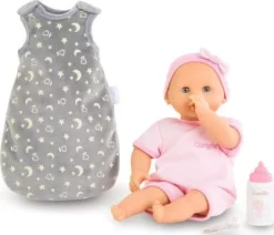 Corolle Mon Premier Poupon - Calin Gute-Nacht-Set, 30 Cm - Weichkörperpuppe Mit Schlafaugen + Zubehör