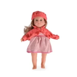 MONI Kinderpuppe 46 Cm Haare, Mütze, Bewegliche Arme Beine, Ab 3 Jahre Babypuppen