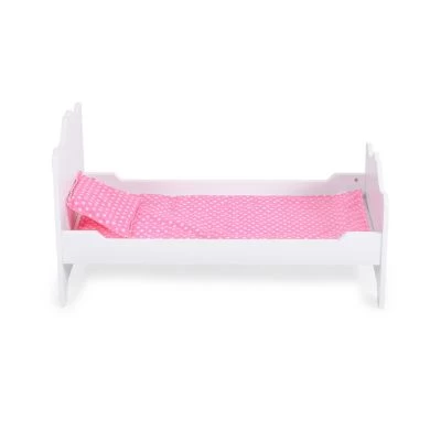 MONI Puppenbett PH12B019 Aus Holz, Maße 48 X 32 X 30 Cm, Kissen Und Unterlage Puppenmöbel 4 MONI Puppenbett PH12B019 Aus Holz, Maße 48 X 32 X 30 Cm, Kissen Und Unterlage Puppenmöbel – Bild 4