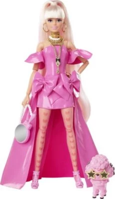Barbie Extra Fancy Puppe Im Pinken Kleid