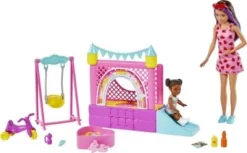 Barbie Skipper Babysitters Inc. Hüpfburg-Spielset Mit Puppen Und Zubehör
