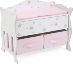 CHIC 2000 Wickeltisch Mit 3 Staufächern, Stars Grau