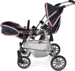 CHIC 2000 Tandem-Buggy Puppenzwillingswagen TWINNY, Melange Grau-navy -Puppenwelt Verkauf 24957612 04