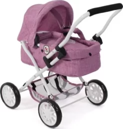 CHIC 2000 Mini-Kuschel-Puppenwagen SMARTY, Jeans Pink