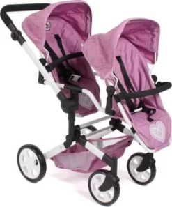 CHIC 2000 Puppenwagen Linus Duo, Jeans Pink