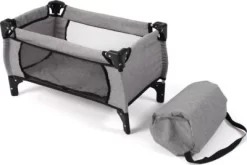 CHIC 2000 Puppen-Reisebett Deluxe, Melange Grau