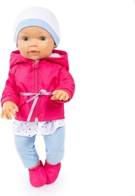 BAYER Puppenkleidung 38-42 Cm, Outfit Mit Jacke Rosa/blau 2 BAYER Puppenkleidung 38-42 Cm, Outfit Mit Jacke Rosa/blau – Bild 2