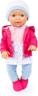 BAYER Puppenkleidung 38-42 Cm, Outfit Mit Jacke Rosa/blau 3 BAYER Puppenkleidung 38-42 Cm, Outfit Mit Jacke Rosa/blau – Bild 3