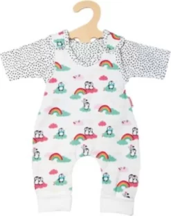 Heless Puppen-Strampler Mit T-Shirt Pinguin Pünktchen, Gr. 28-35 Cm