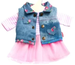 Heless Puppen-Tüllkleid Mit Jeansweste Gr. 28-35 Cm