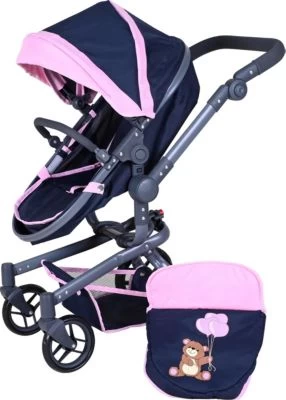 KNORRTOYS.COM Puppenwagen Boonk - Navy Pink Bear 4 KNORRTOYS.COM Puppenwagen Boonk - Navy Pink Bear – Bild 4
