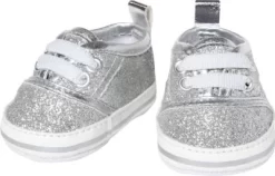 Heless Puppen-Glitzer-Sneakers, Silber, Gr. 30-34 Cm