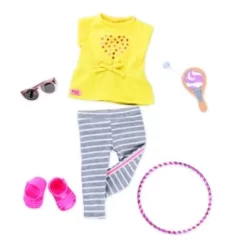 Our Generation Outfit Leggings Mit Shirt Und Hula-Hoop Ring Für 46 Cm Puppen