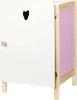 Roba Puppenkleiderschrank Scarlett Zum Verstauen Von Puppenkleidung Und Zubehör, Weiß Lackiert
