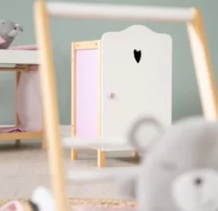 Roba Puppenkleiderschrank Scarlett Zum Verstauen Von Puppenkleidung Und Zubehör, Weiß Lackiert -Puppenwelt Verkauf 27199098 03