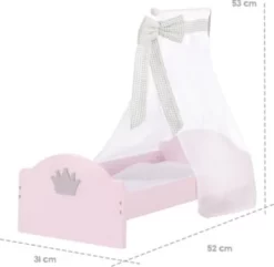 Roba Puppenbett Serie Sophie Inkl. Textiler Ausstattung, Bettwäsche Und Himmel, Rosa 11 Roba Puppenbett Serie Sophie Inkl. Textiler Ausstattung, Bettwäsche Und Himmel, Rosa -Puppenwelt Verkauf 27199106 06