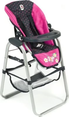 CHIC 2000 Puppen-Hochstuhl, Dots Navy-Pink