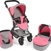 CHIC 2000 Kombi-Puppenwagen FIDES 3 In 1, Melange Pink