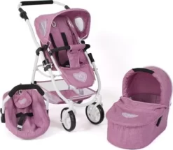 CHIC 2000 Kombi-Puppenwagen 3 In 1 EMOTION ALL IN, Jeans Pink