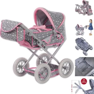 KNORRTOYS.COM Puppenwagen Ruby - Star Grey 1 KNORRTOYS.COM Puppenwagen Ruby - Star Grey