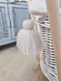 TinaForKids Puppenwagen Mit Bettwäscheset Aus Weiden Und Holz, Weiß/Natur -Puppenwelt Verkauf 29721305 06