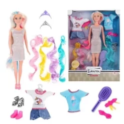 Toi Toys Toi-Toys Puppe Mit Haarverlängerungen Und Outfits
