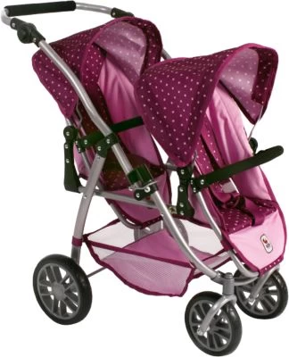 CHIC 2000 Tandem-Buggy Puppenzwillingswagen VARIO, Brombeere 1 CHIC 2000 Tandem-Buggy Puppenzwillingswagen VARIO, Brombeere
