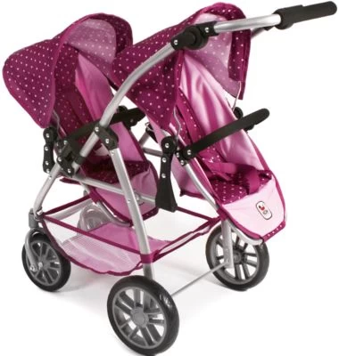 CHIC 2000 Tandem-Buggy Puppenzwillingswagen VARIO, Brombeere 4 CHIC 2000 Tandem-Buggy Puppenzwillingswagen VARIO, Brombeere – Bild 4