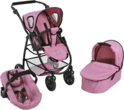 CHIC 2000 Kombi-Puppenwagen 3 In 1 Emotion All In, Jeans Pink
