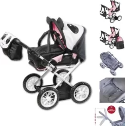 KNORRTOYS.COM Kombi-Puppenwagen Ruby - Panda